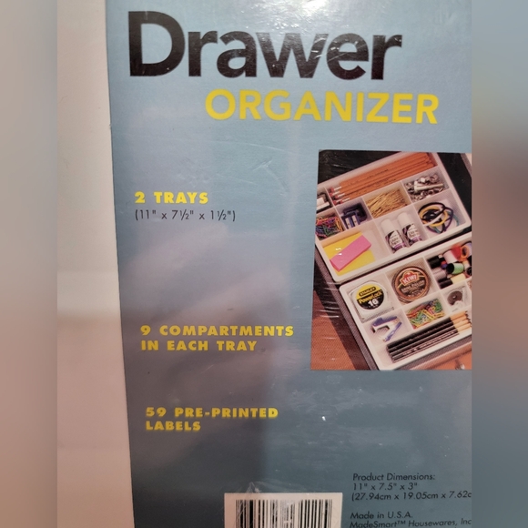 MadeSmart 2 Drawer Organizers Jewelry beads tools 11"x7.5"x3" - Picture 4 of 4